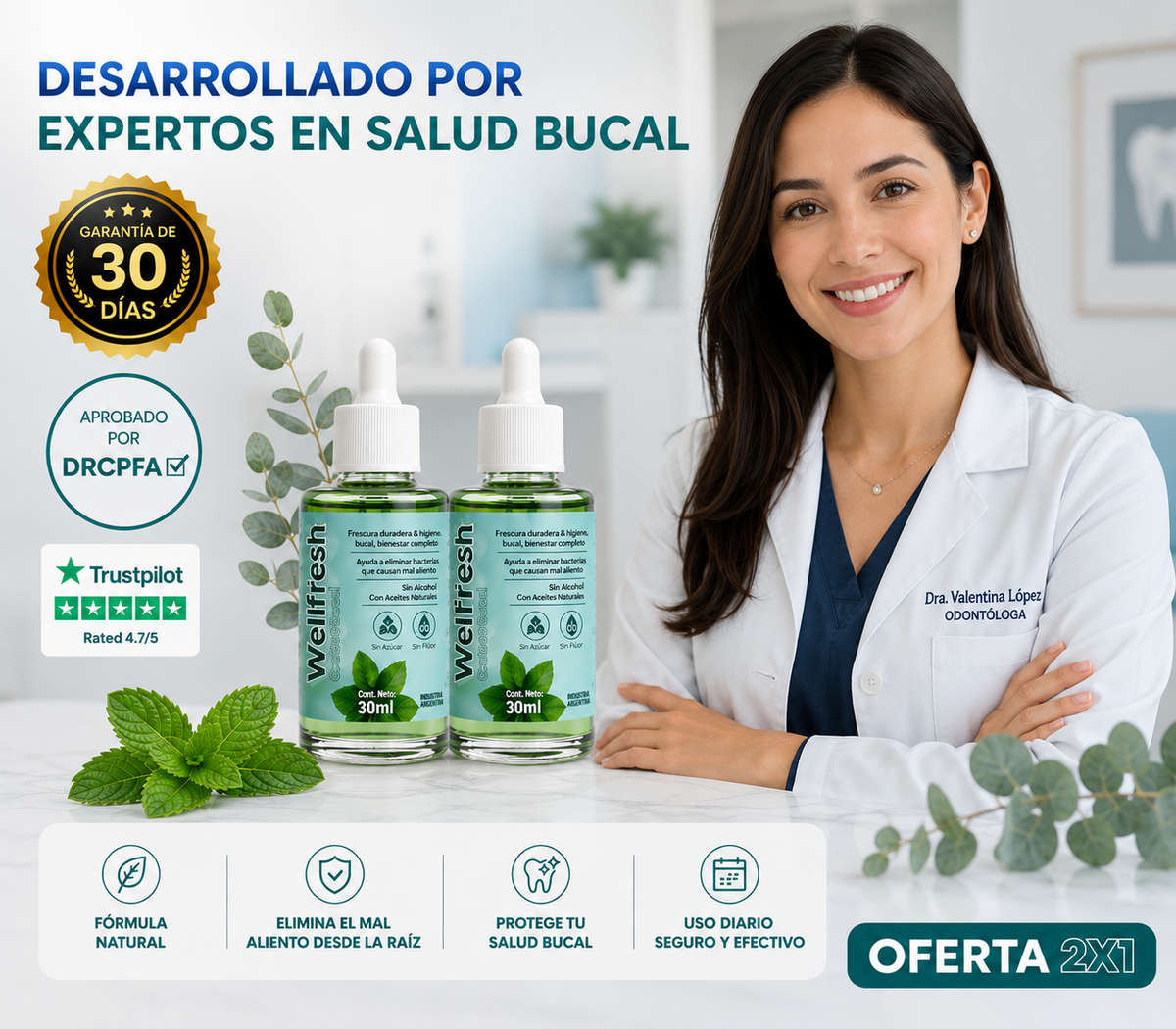 WellFresh® — Gotas Naturales para Aliento Fresco Todo el Día